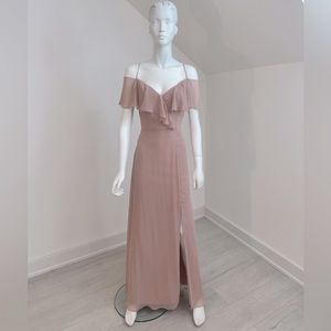 Aftersix Bridesmaid #6809-size 10-Toasted Sugar (pink/beige). NWT. Lux Chiffon